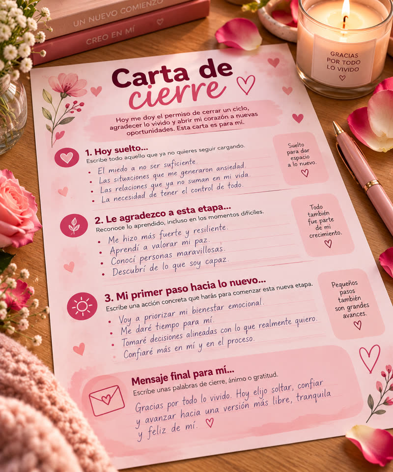 Hoja práctica Carta de cierre