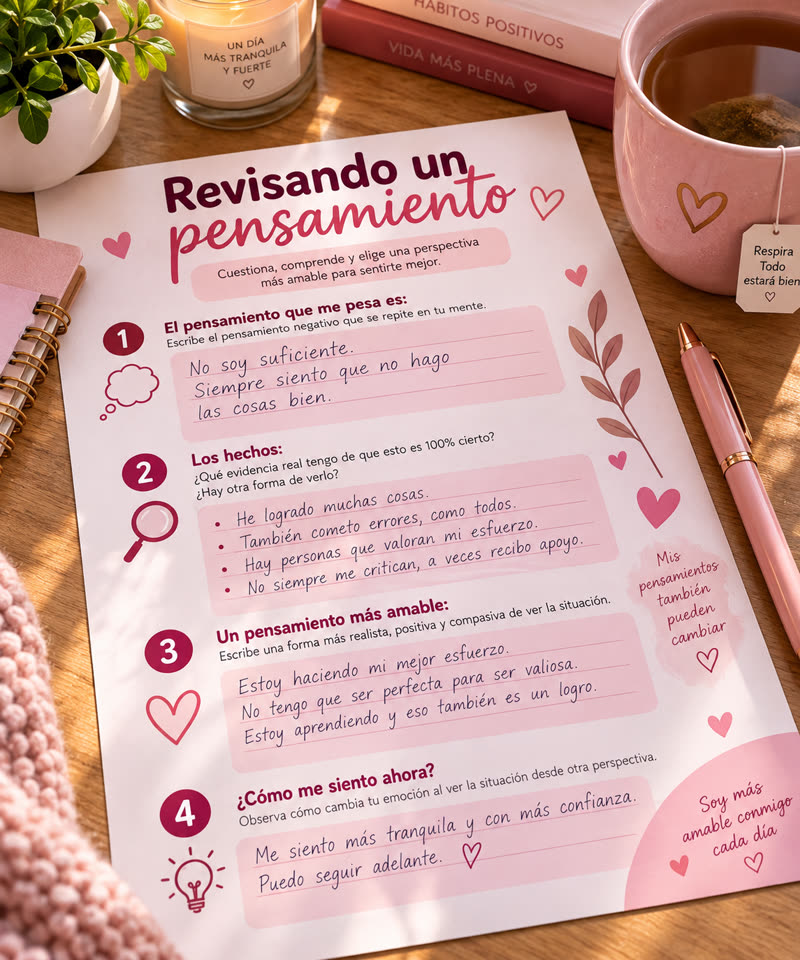 Hoja práctica Revisando un pensamiento