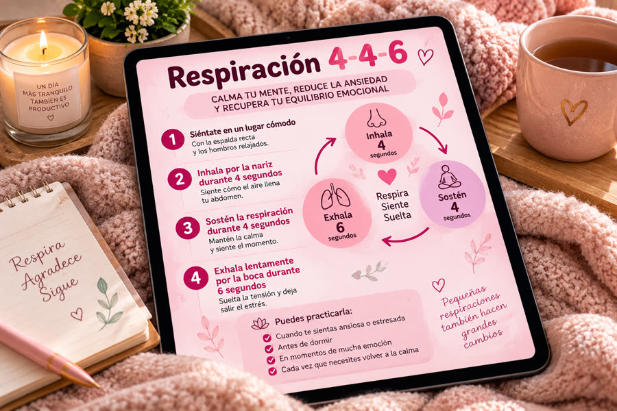 Página del ebook con la Respiración 4-4-6 paso a paso