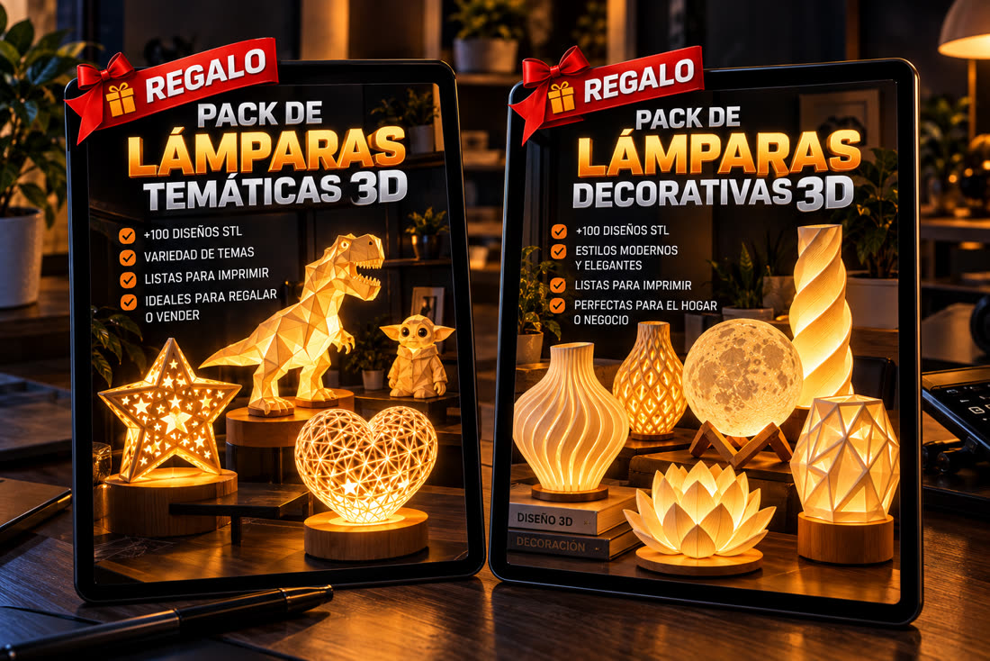 Portadas de los packs de regalo: lámparas temáticas y lámparas decorativas
