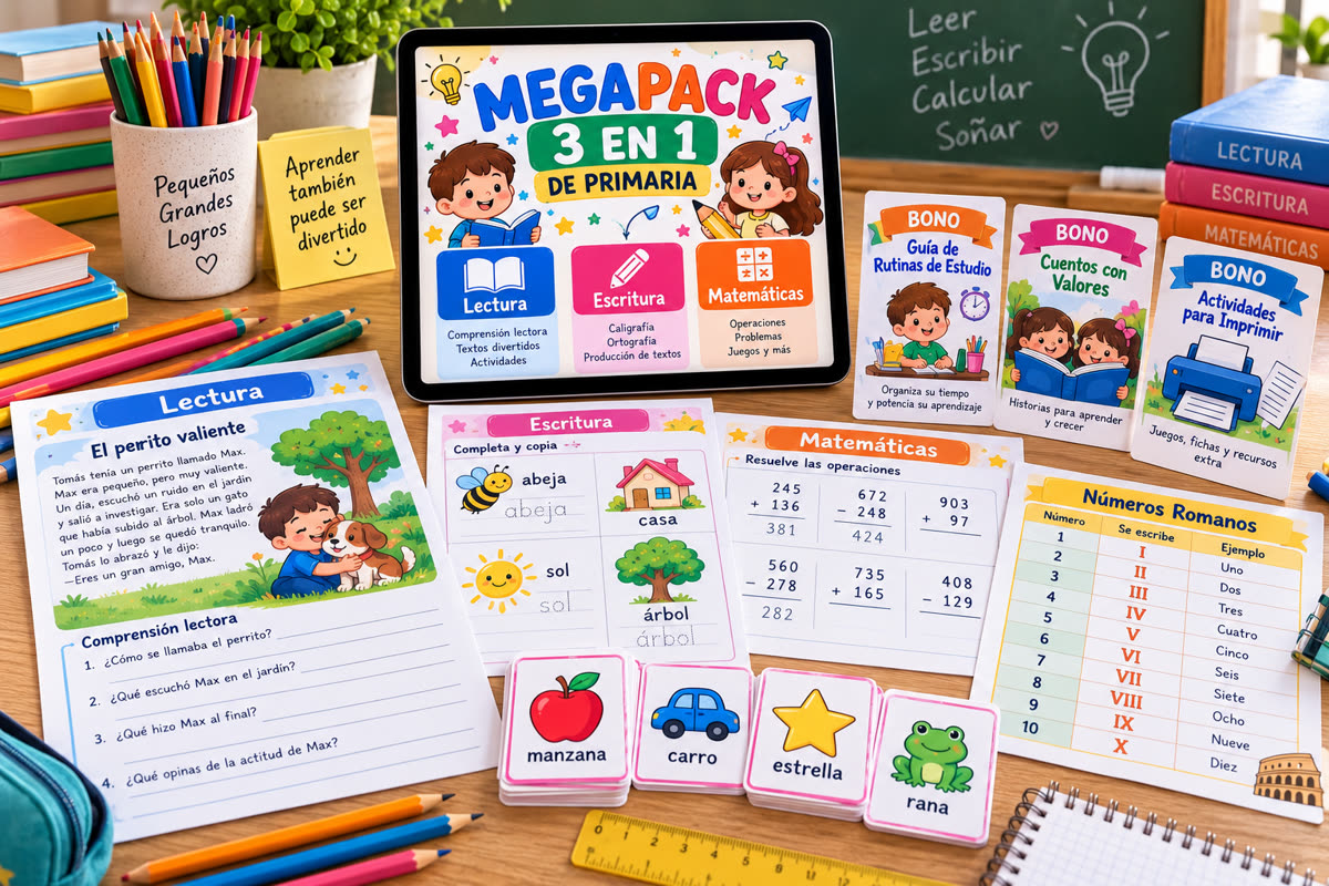 Megapack 3 en 1 de Primaria